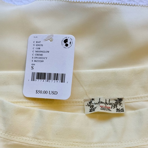 Free People Intimately Ivory Maxi Slip Skirt NWT size Small - Picture 7 of 9